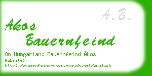 akos bauernfeind business card