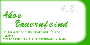 akos bauernfeind business card